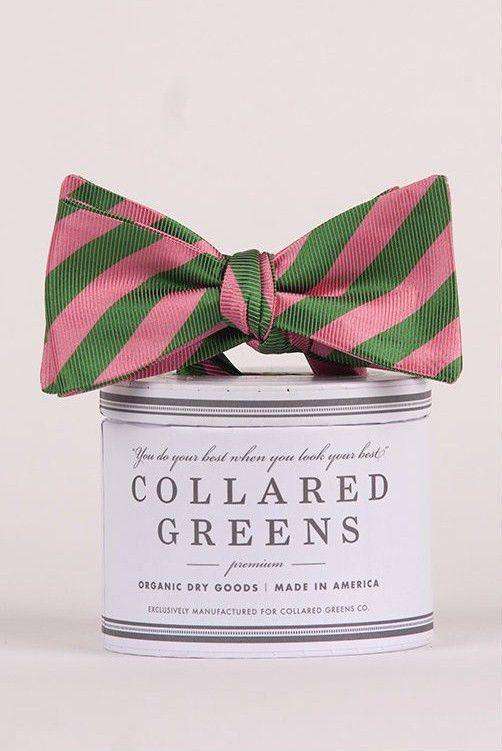 Double Haul Bow in Pink and Green by Collared Greens - Country Club Prep