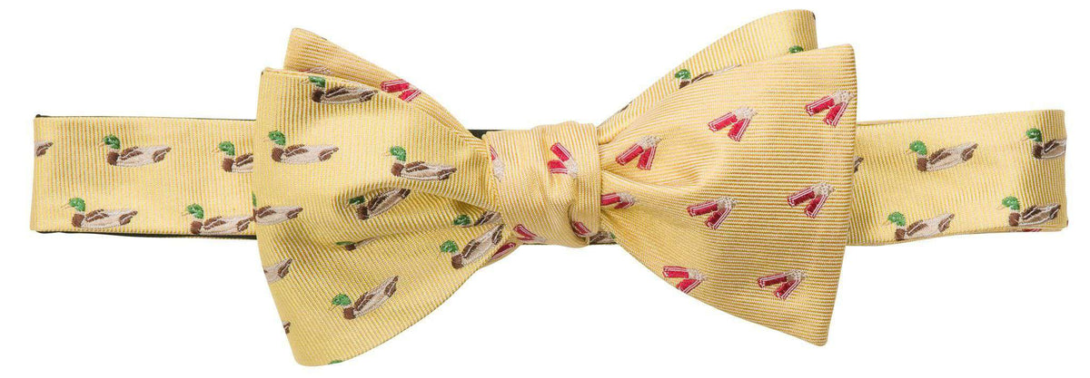 Ducks and Shells Bow Tie in Yellow by Southern Proper - Country Club Prep