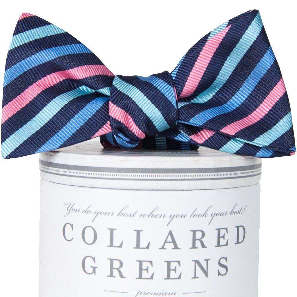Eastwood Bow Tie in Navy & Pink by Collared Greens - Country Club Prep