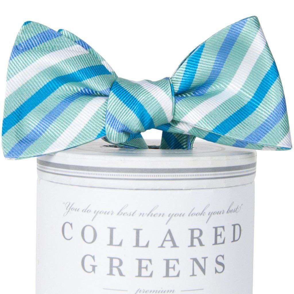 Eastwood Bow Tie in Teal & Blue by Collared Greens - Country Club Prep
