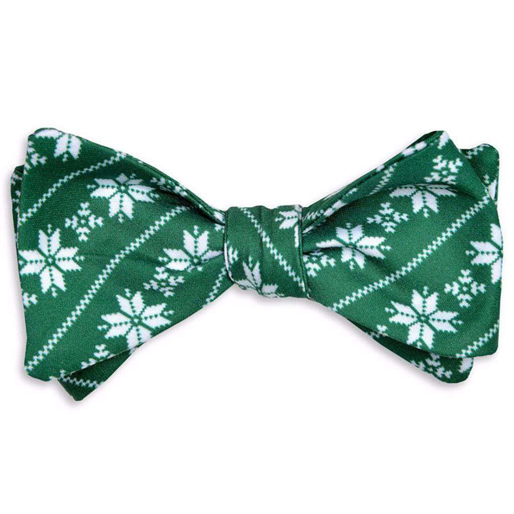 Fair Isle Bow Tie in Green by High Cotton - Country Club Prep