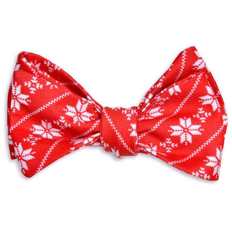 Fair Isle Bow Tie in Red by High Cotton - Country Club Prep