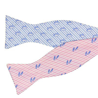 Flip Flop Seersucker Bow Tie in Pink and Ocean Channel by Southern Tide - Country Club Prep