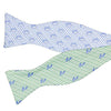 Flip Flop Seersucker Bow Tie in Summer Green and Ocean Channel by Southern Tide - Country Club Prep