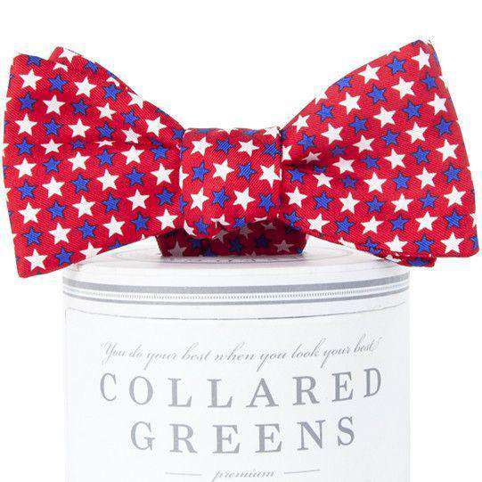 Freedom Stars Bow Tie in Red by Collared Greens - Country Club Prep