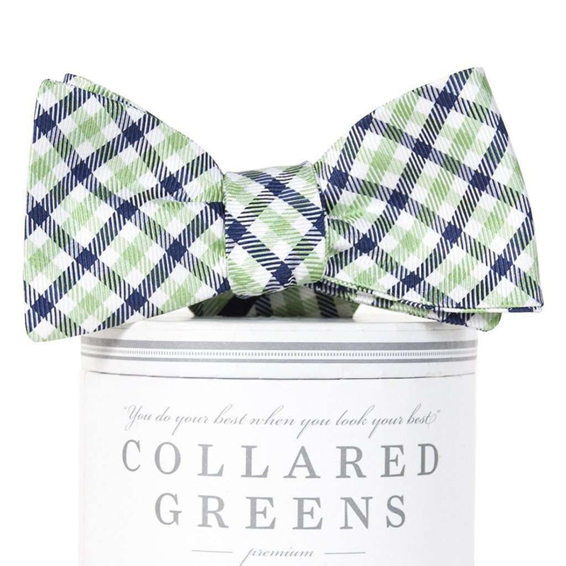 Gameday Bow Tie in Green and Blue by Collared Greens - Country Club Prep