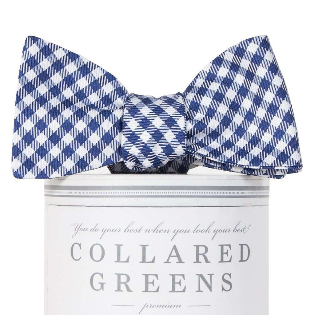 Gameday Bow Tie in Navy and White by Collared Greens - Country Club Prep