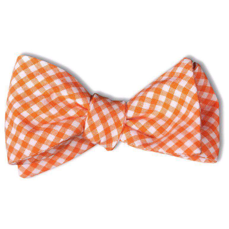 Gingham Bow Tie in Endzone Orange by High Cotton - Country Club Prep
