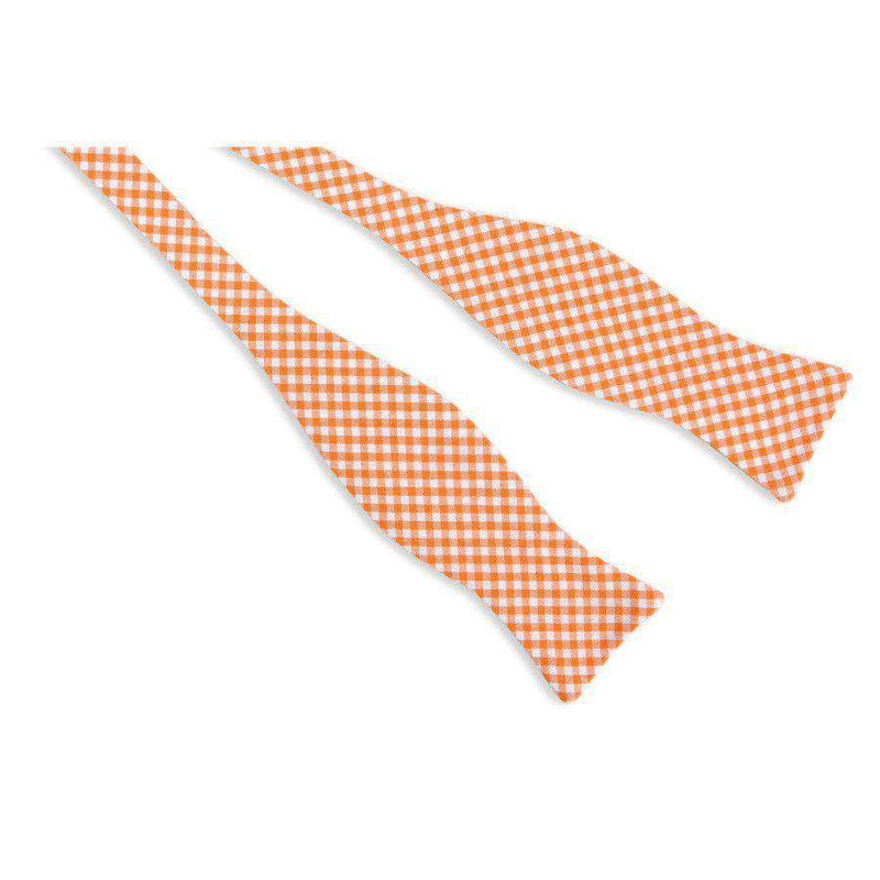 Gingham Bow Tie in Endzone Orange by High Cotton - Country Club Prep