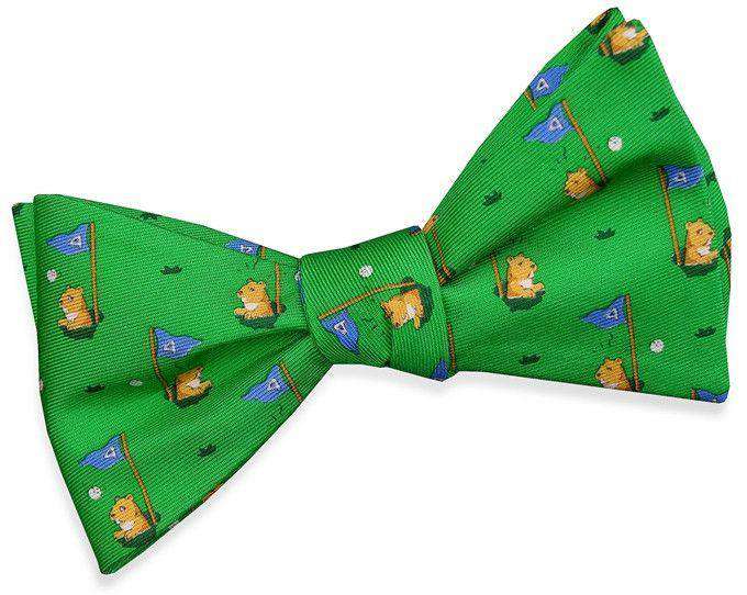 Gopher on Four Bow Tie in Green by Bird Dog Bay - Country Club Prep