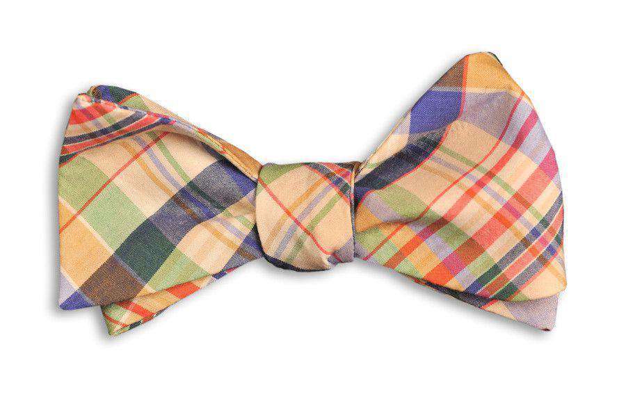 Hagood Plaid Bow Tie in Madras Plaid by High Cotton - Country Club Prep