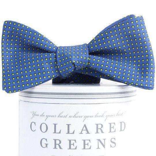 Hemingway Bow Tie in Navy & Lime Green by Collared Greens - Country Club Prep