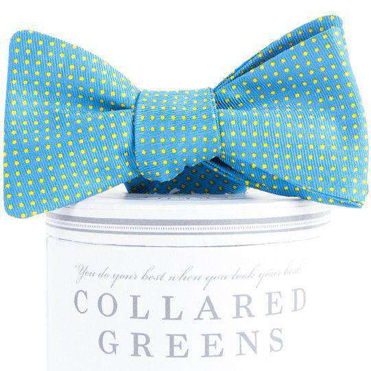 Hemingway Bow Tie in Sea Blue & Lime Green by Collared Greens - Country Club Prep