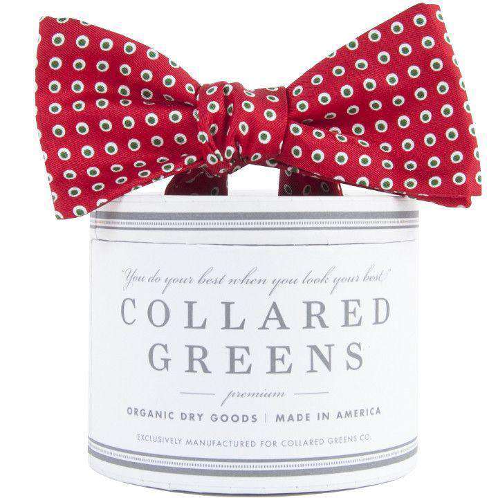 Holiday Dots Bow Tie in Red by Collared Greens - Country Club Prep