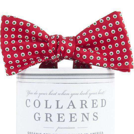 Holiday Dots Bow Tie in Red by Collared Greens - Country Club Prep