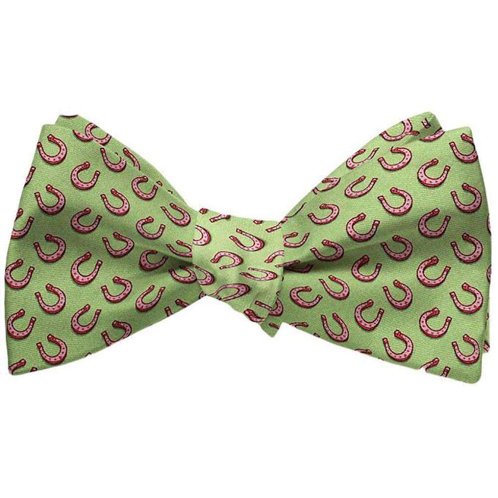 Horseshoe Heaven Bow Tie in Lime by Bird Dog Bay - Country Club Prep