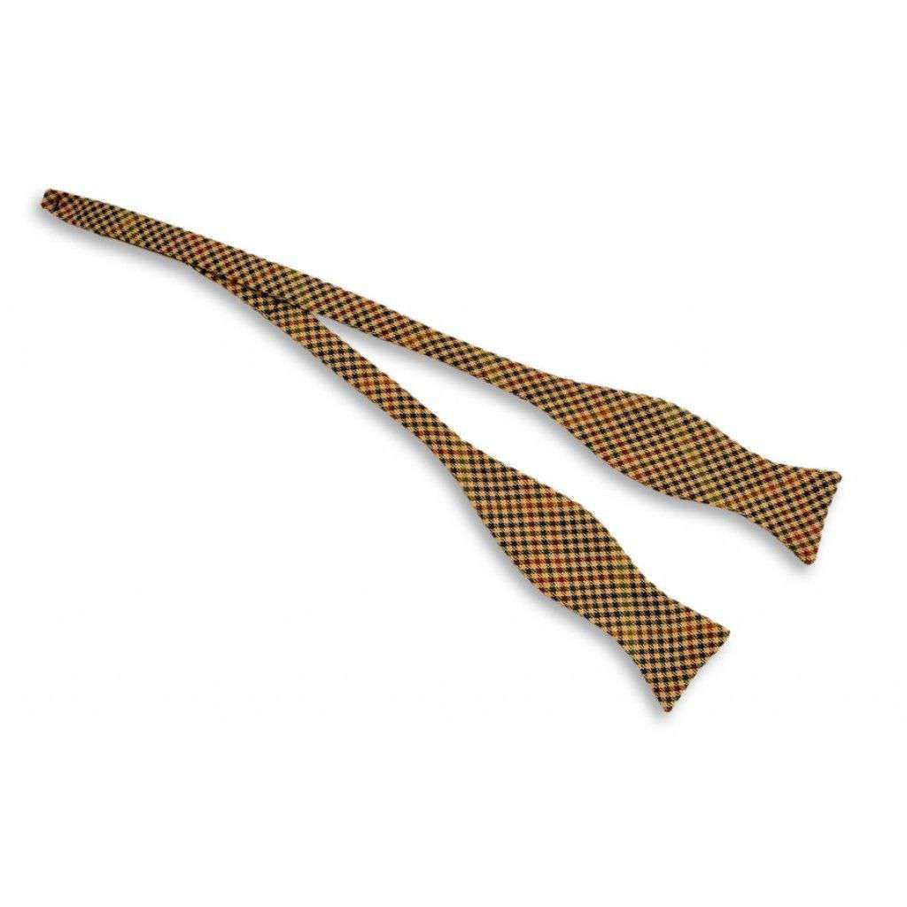 Hunter Guncheck Bow Tie in Tan by High Cotton - Country Club Prep