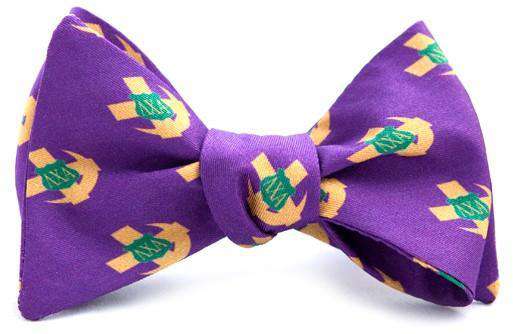 Lambda Chi Alpha Bow Tie in Purple by Dogwood Black - Country Club Prep