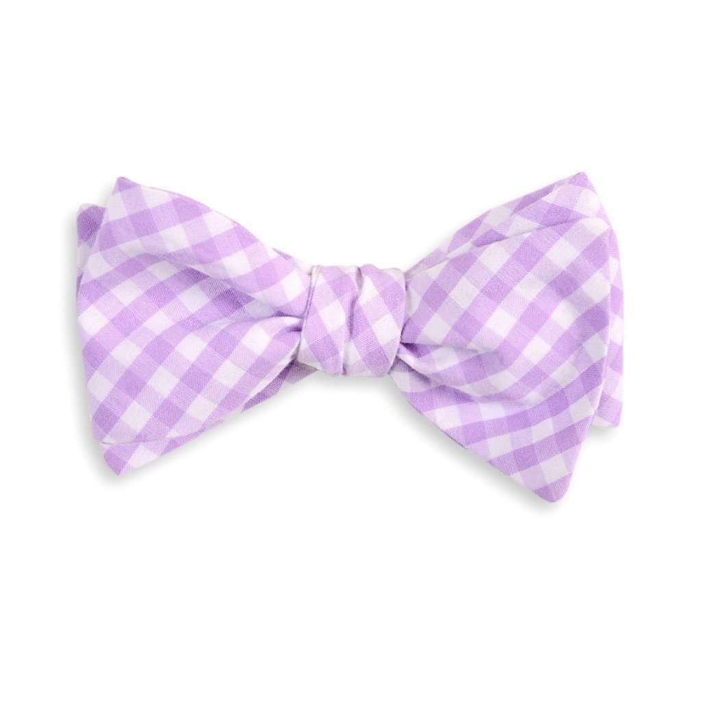 Lavender Check Bow Tie by High Cotton - Country Club Prep