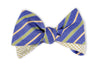 Lime Green Sunfish Reversible Bow Tie in Green Seersucker and Blue Stripe by High Cotton - Country Club Prep