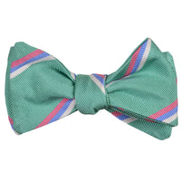 Low Country Stripe Bow Tie in Seafoam by High Cotton - Country Club Prep