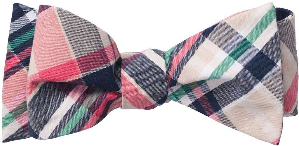 Madras Bow Tie in Navy by Southern Proper - Country Club Prep