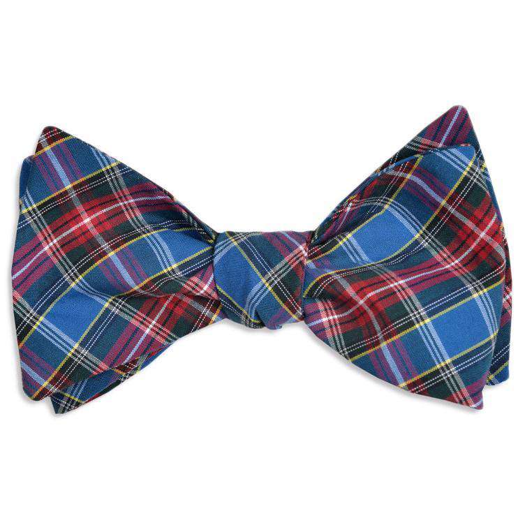 McAlpin Tartan Bow Tie in Blue Plaid by High Cotton - Country Club Prep