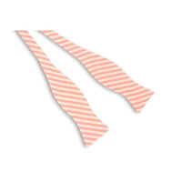 Melon Linen Stripe Bow Tie by High Cotton - Country Club Prep