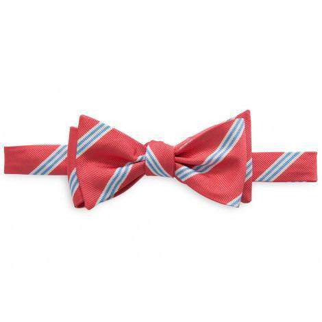 Men's Heritage Stripe Bow Tie in Coral Beach by Southern Tide - Country Club Prep