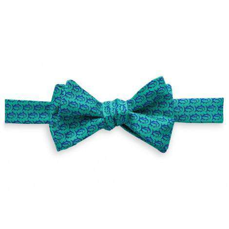 Men's School of Fish Bow Tie in Bermuda Teal by Southern Tide - Country Club Prep