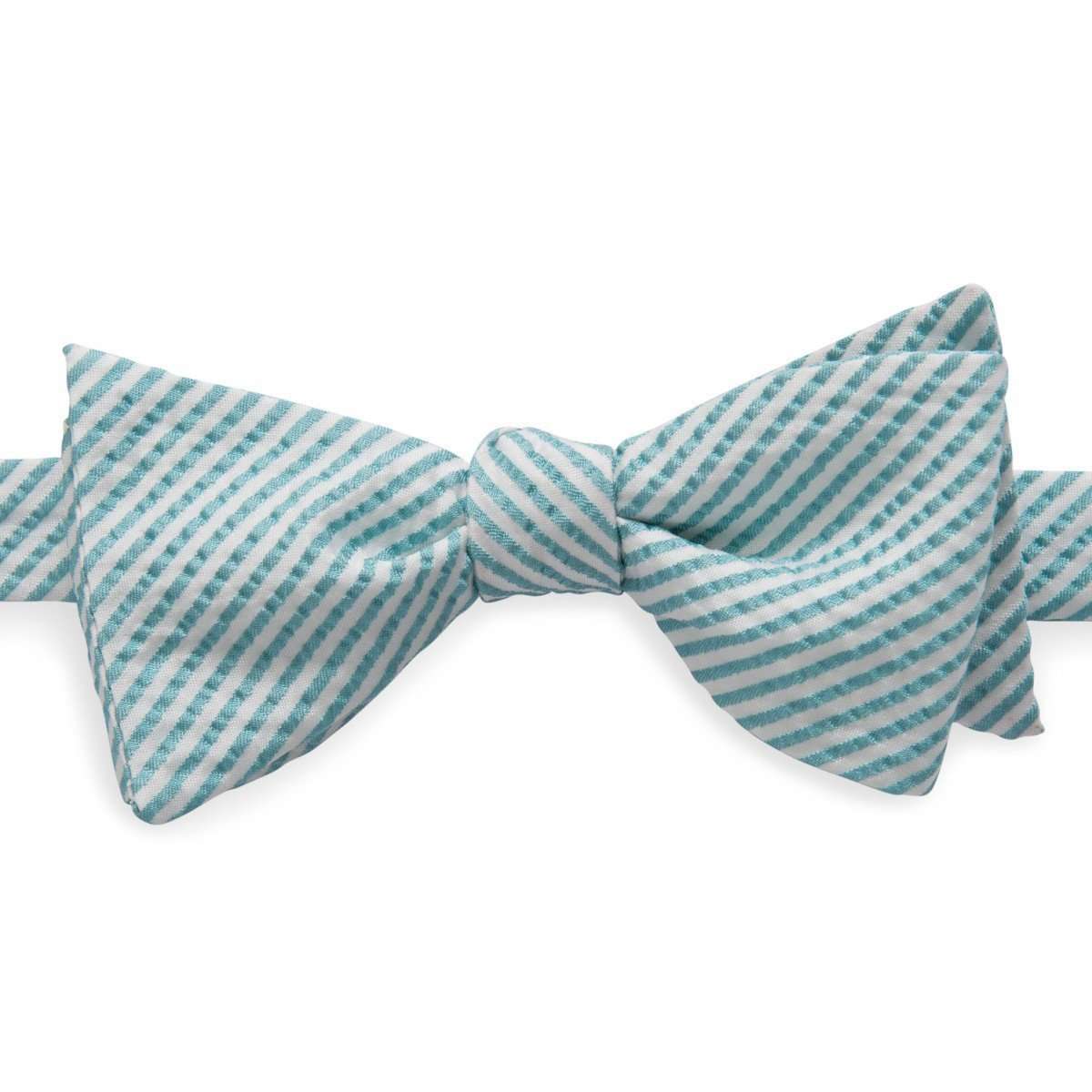 Men's Seersucker Bow Tie in Bermuda Teal by Southern Tide - Country Club Prep