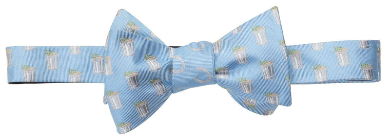 Mint Julep and Horse Shoe Bow Tie in Light Blue by Southern Proper - Country Club Prep
