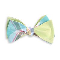 Mint Julep Madras Plaid Reversible Bow Tie by High Cotton - Country Club Prep