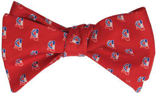 Mississippi Traditional Bowtie in Red by State Traditions and Southern Proper - Country Club Prep