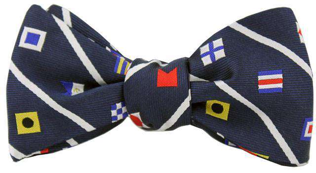Nautical Signal Flag Bow Tie in Navy by Anchored Style - Country Club Prep