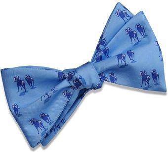 Off to the Races Bow Tie in Blue by Bird Dog Bay - Country Club Prep