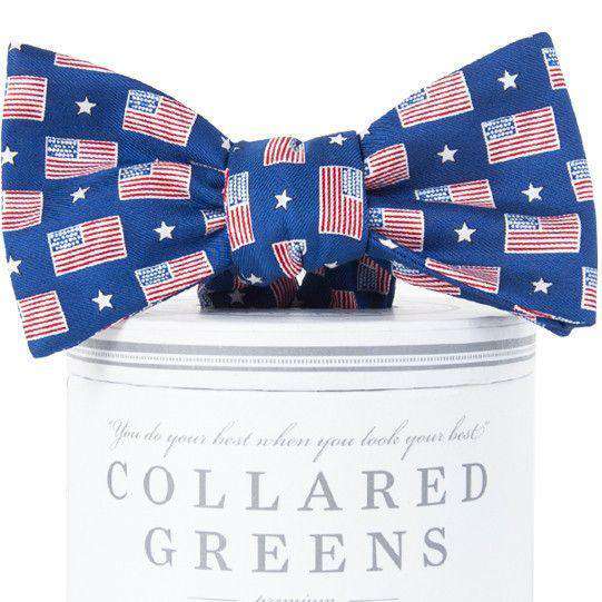 Old Glory Bow Tie in Navy by Collared Greens - Country Club Prep