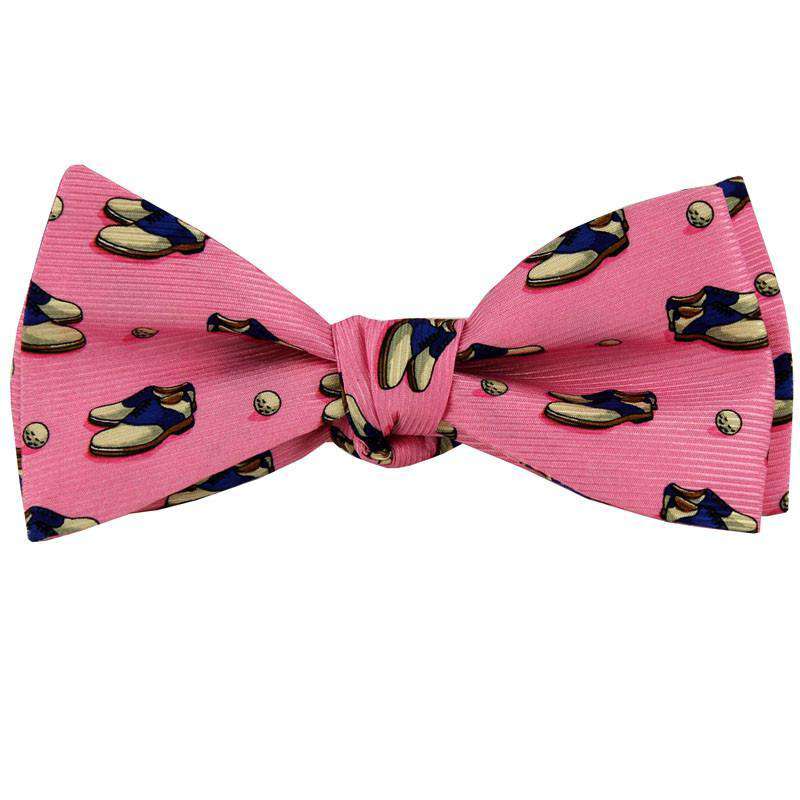 Old School Golf Shoes Bow Tie in Pink by Southern Proper - Country Club Prep