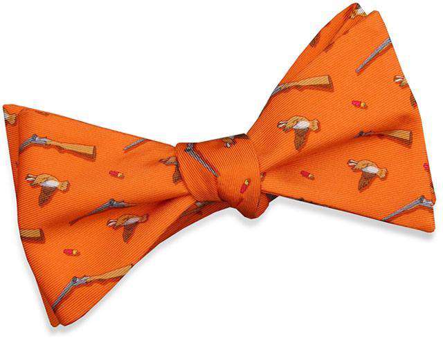 Open Season Bow Tie in Orange by Bird Dog Bay - Country Club Prep