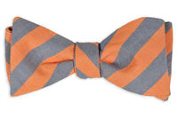 Orange and Blue Oxford Stripe Bow Tie by High Cotton - Country Club Prep