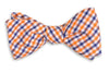 Orange and Navy Tattersall Bow Tie by High Cotton - Country Club Prep
