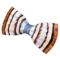 Original Feather Bow Tie in Blue Chuka by Brackish Bow Ties - Country Club Prep