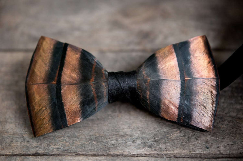 Original Feather Bow Tie in Carolina Copper by Brackish Bow Ties - Country Club Prep