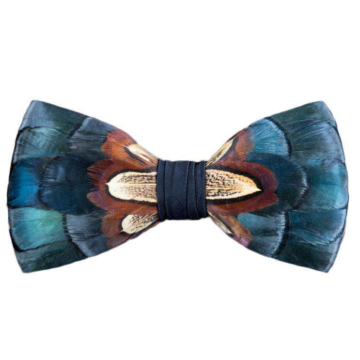 Original Feather Bow Tie in Dawho by Brackish Bow Ties - Country Club Prep