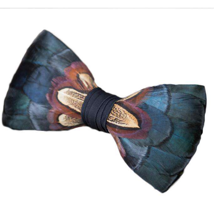 Original Feather Bow Tie in Dawho by Brackish Bow Ties - Country Club Prep