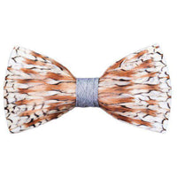 Original Feather Bow Tie in Grey Bobwhite by Brackish Bow Ties - Country Club Prep