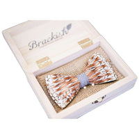 Original Feather Bow Tie in Grey Bobwhite by Brackish Bow Ties - Country Club Prep