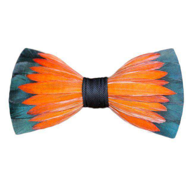 Original Feather Bow Tie in Lotus by Brackish Bow Ties - Country Club Prep