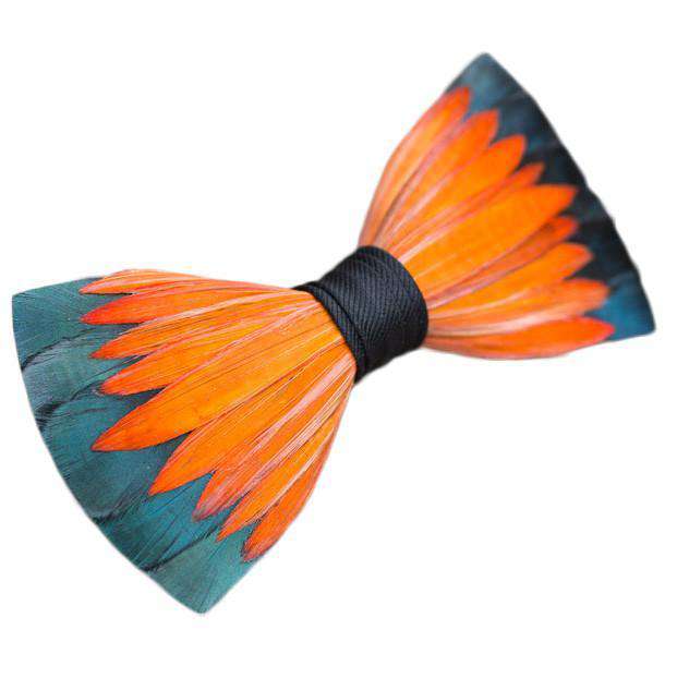 Original Feather Bow Tie in Lotus by Brackish Bow Ties - Country Club Prep