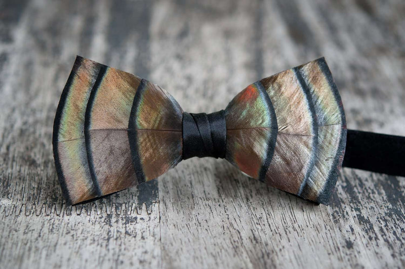 Original Feather Bow Tie in Peacock by Brackish Bow Ties – Country Club Prep